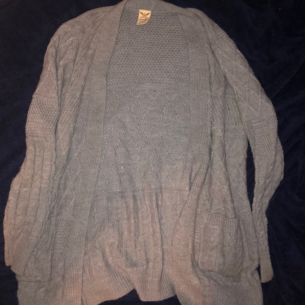 Faded Glory knit gray cardigan